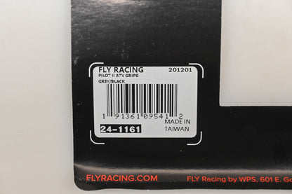 Fly Racing 24-1161 Grey/Black Pilot II Grips Qty 2 NOS