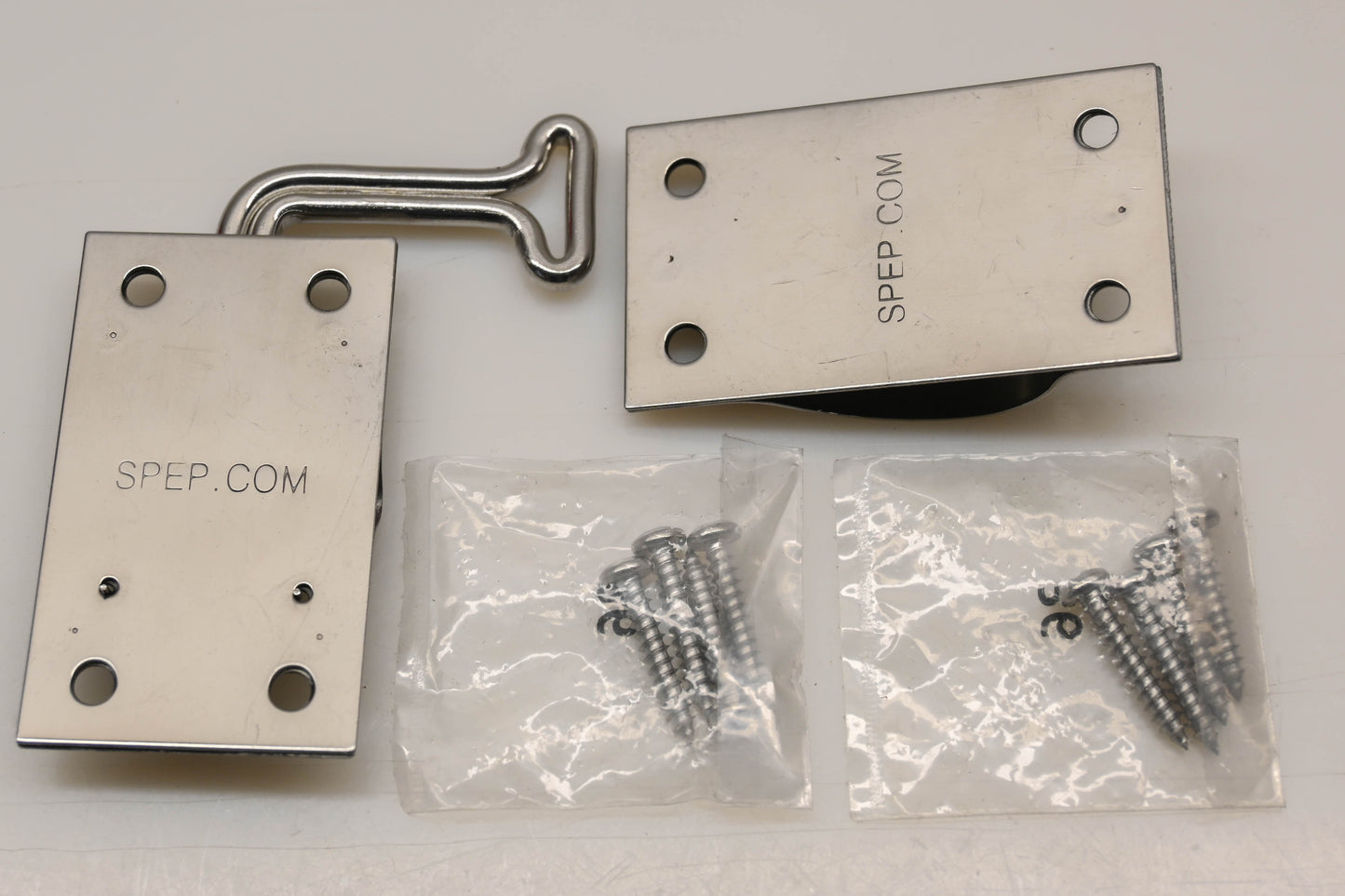 JR Products 11785 4" Stainless 90� T-Style Door Holder Kit NOS