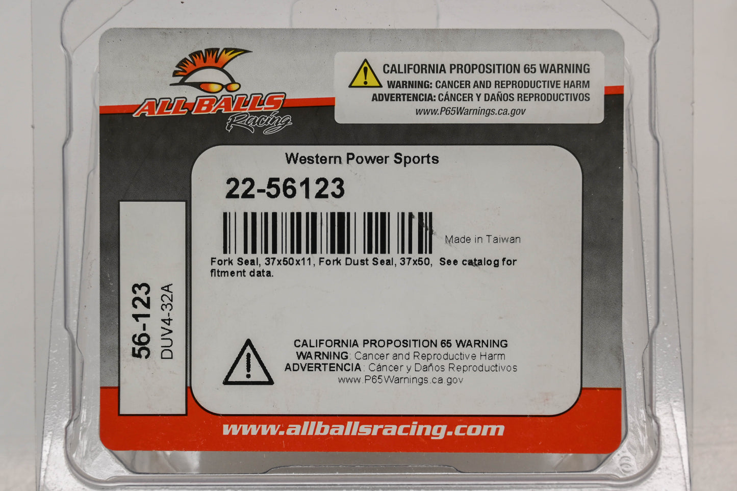All Balls 22-56123 37 x 50 x 11mm Fork Seal Kit NOS