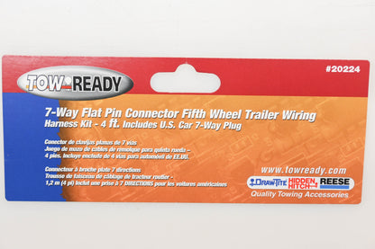 TowReady 20224 7-Way Flat Pin Fifth Wheel Trailer Connector Kit NOS