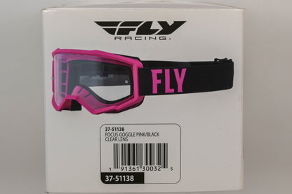 Fly Racing 37-51138 Pink/Black Focus Goggles NOS