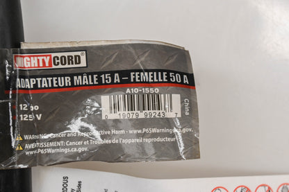 Valterra A10-1550 15A Male - 50A Female Dogbone Adapter NOS