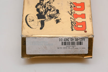 DID 4525516168250, 428NZ SDH G&B-120FB 428 120L Gold Racing Chain Kit NOS