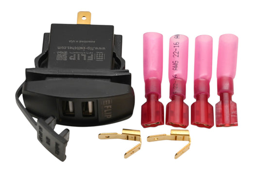 Flip 12-9085, FSP-USB2-7315 LED Backlit Dual USB Switch Kit NOS