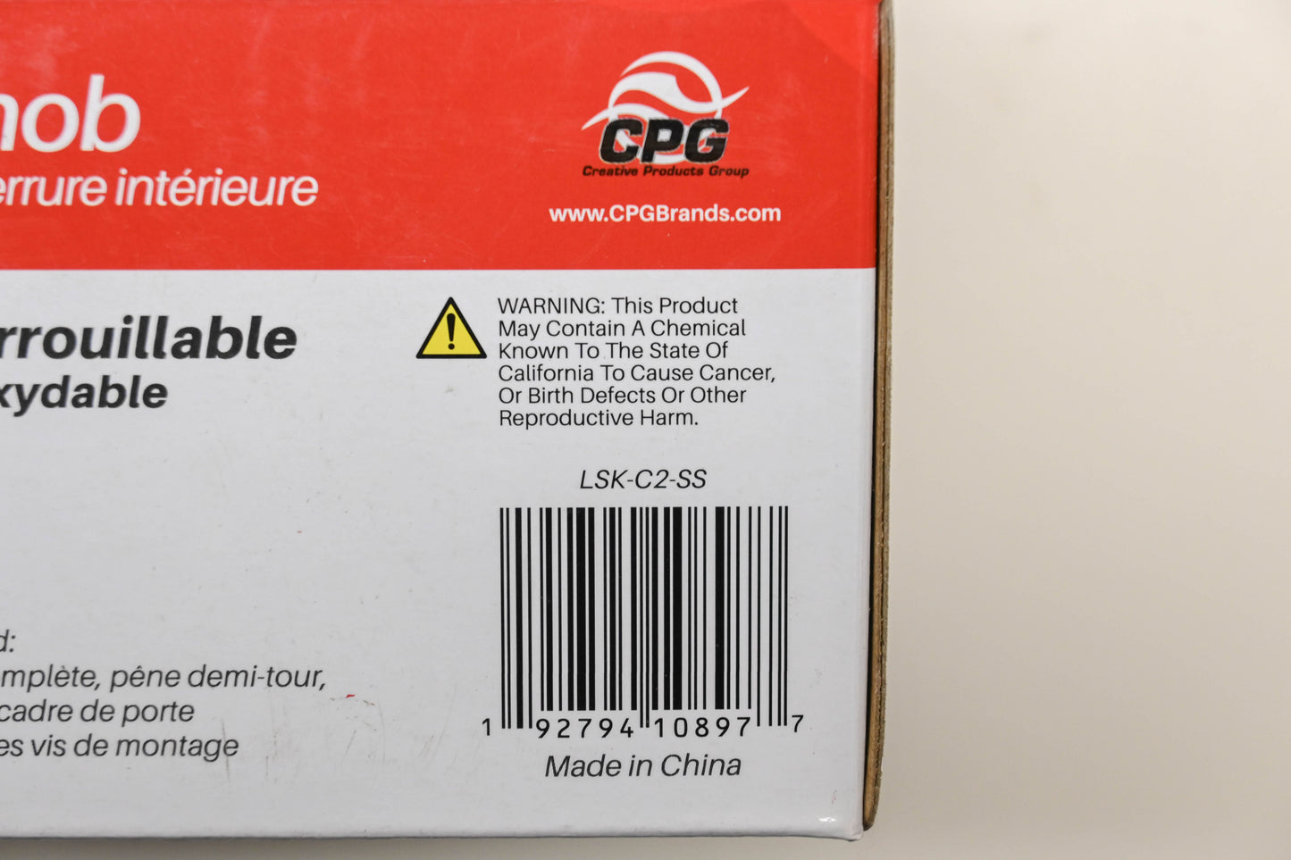 CPG LSK-C2-SS Non-Locking Door Handle Kit NOS