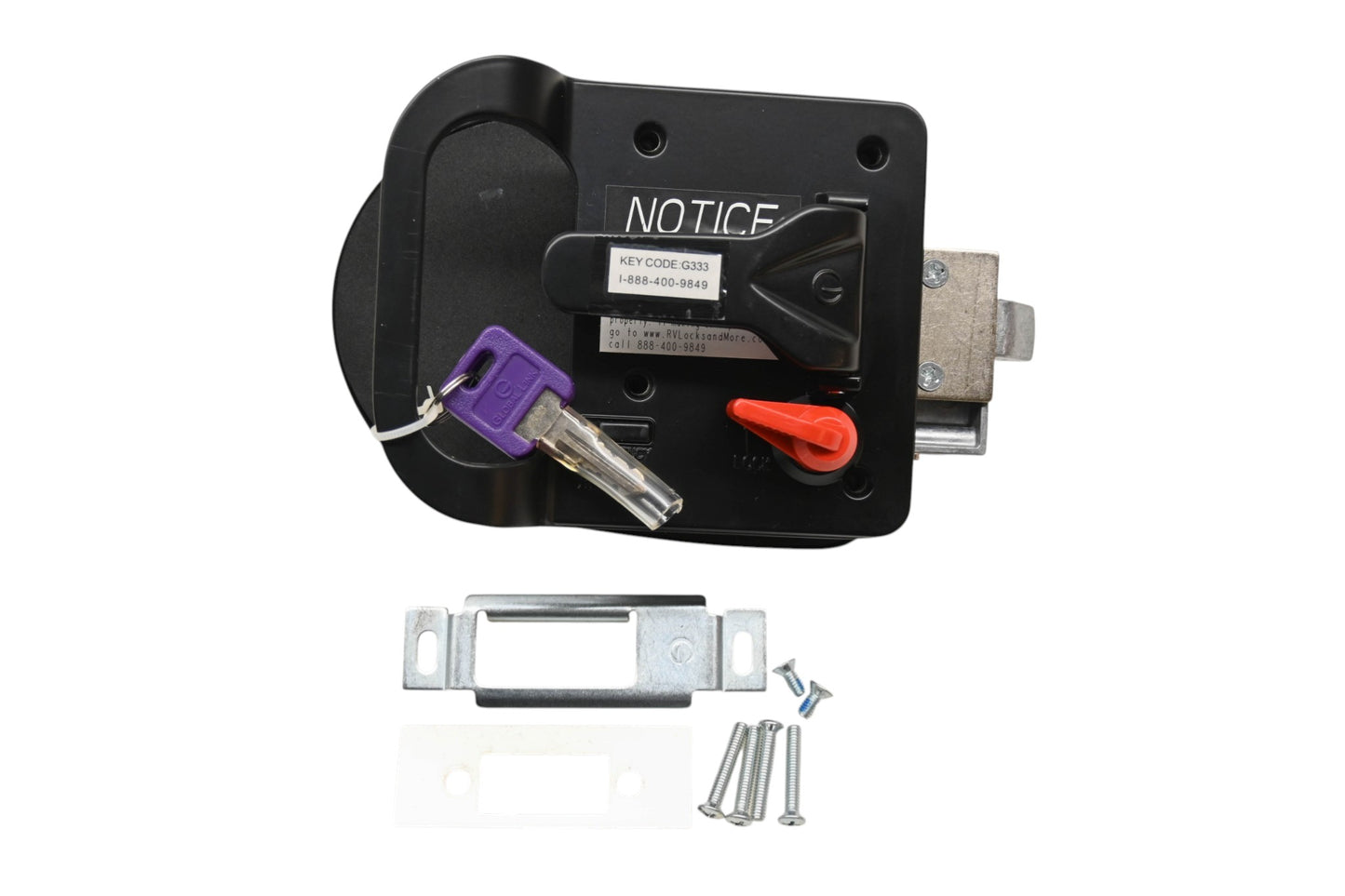 CPG TTLM-45100-2006-1PK Black, TTLM-45100-2006-1PK Travel Trailer Lock Kit NOS