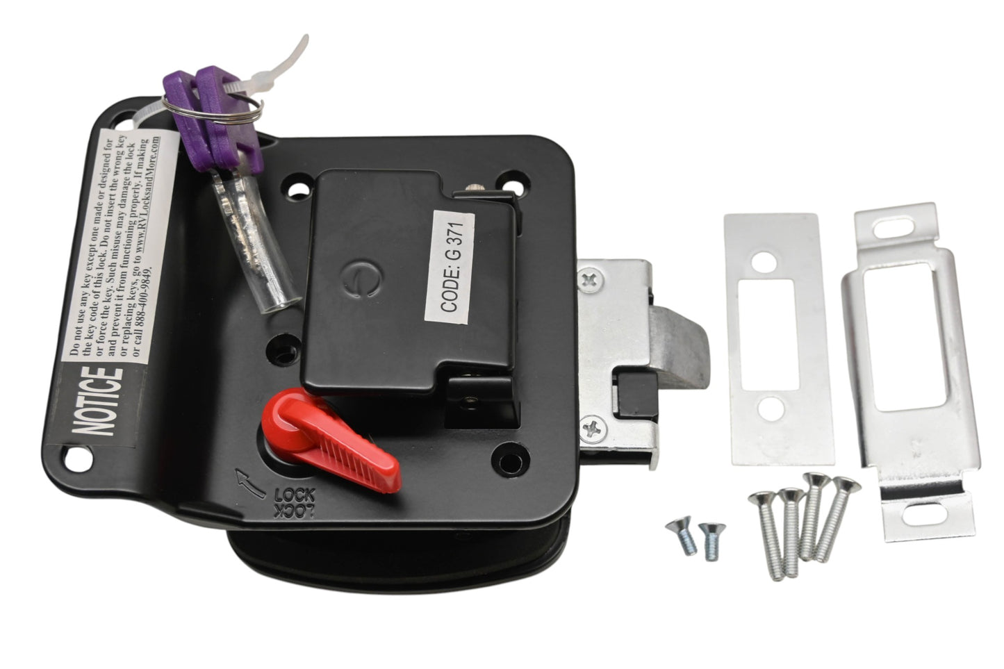 CPG TTL-43610-2006-AL-1PK Black, TTL-43610-2006-AL-1PK Travel Trailer Lock Kit NOS
