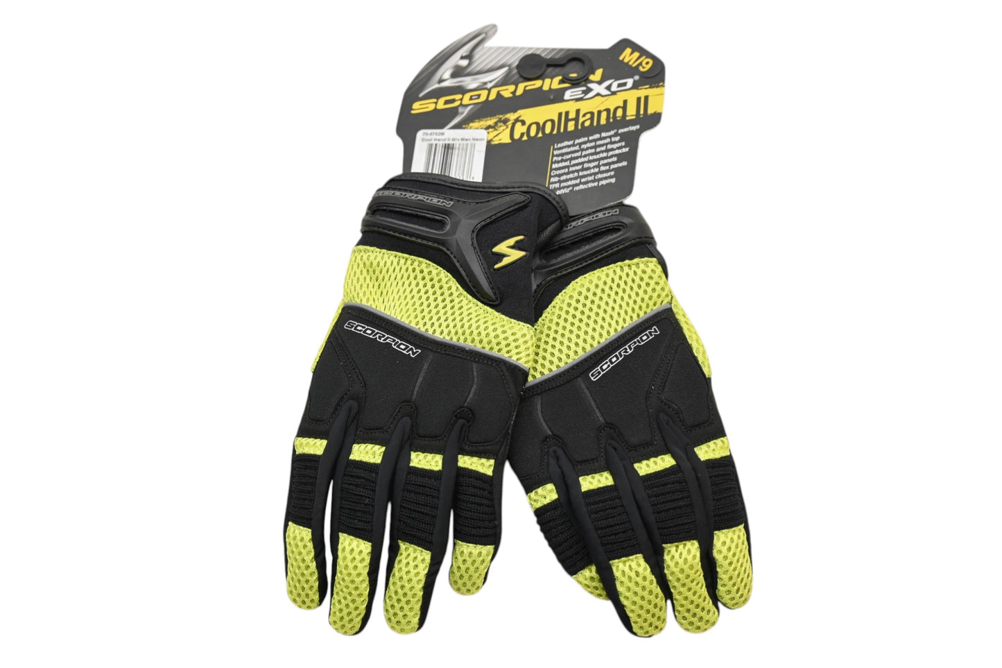Scorpion 75-5752M Medium Neon Cool Hand II Gloves NOS
