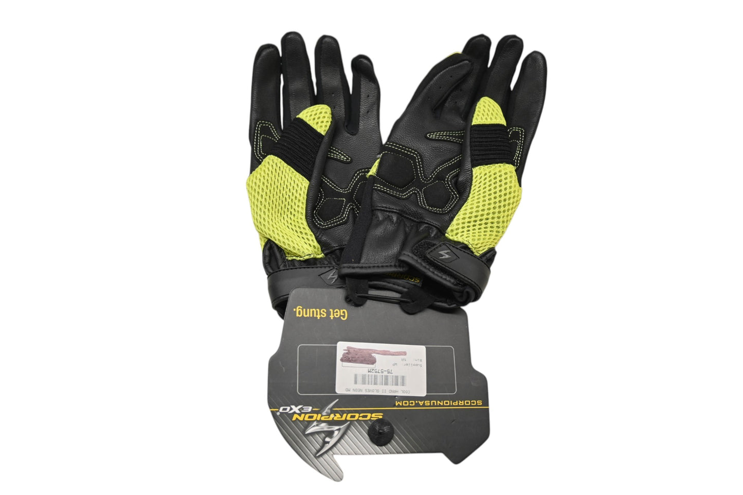 Scorpion 75-5752M Medium Neon Cool Hand II Gloves NOS