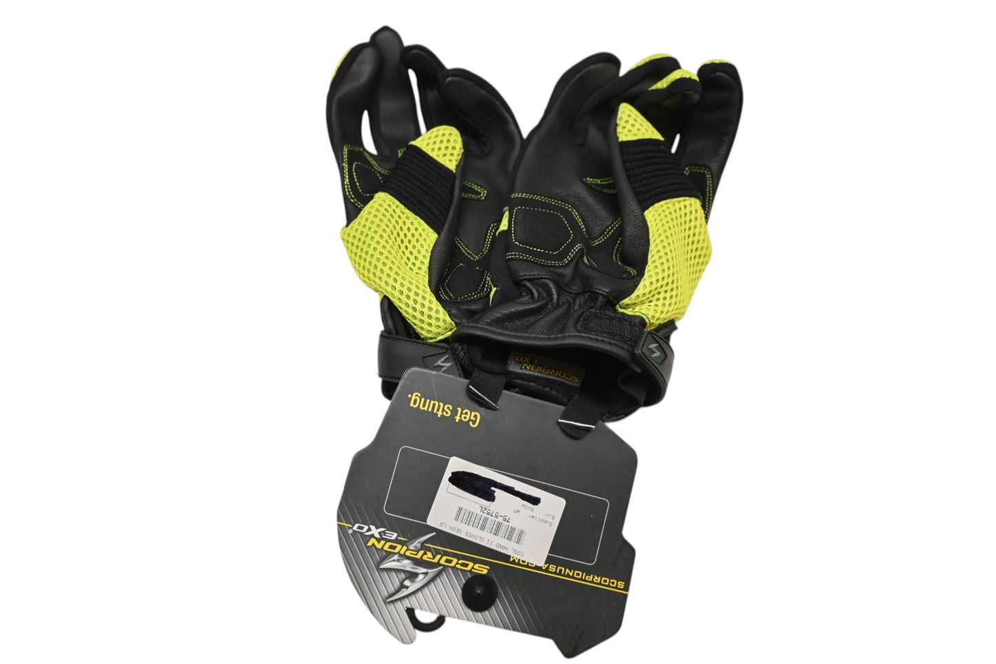 Scorpion 75-5752L Large Neon Cool Hand II Gloves NOS