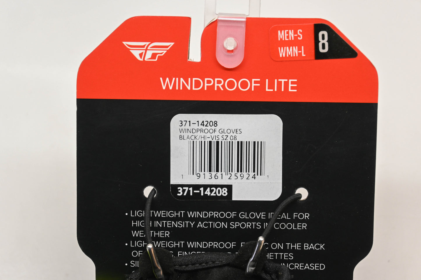 Fly Racing 371-14208 Small Black/Hi-Vis Windproof Gloves NOS