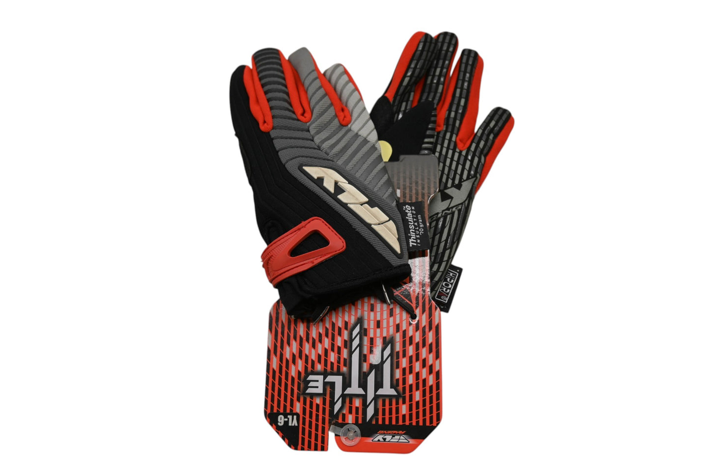 Fly Racing 367-02006 Black/Red Gloves YL6 NOS