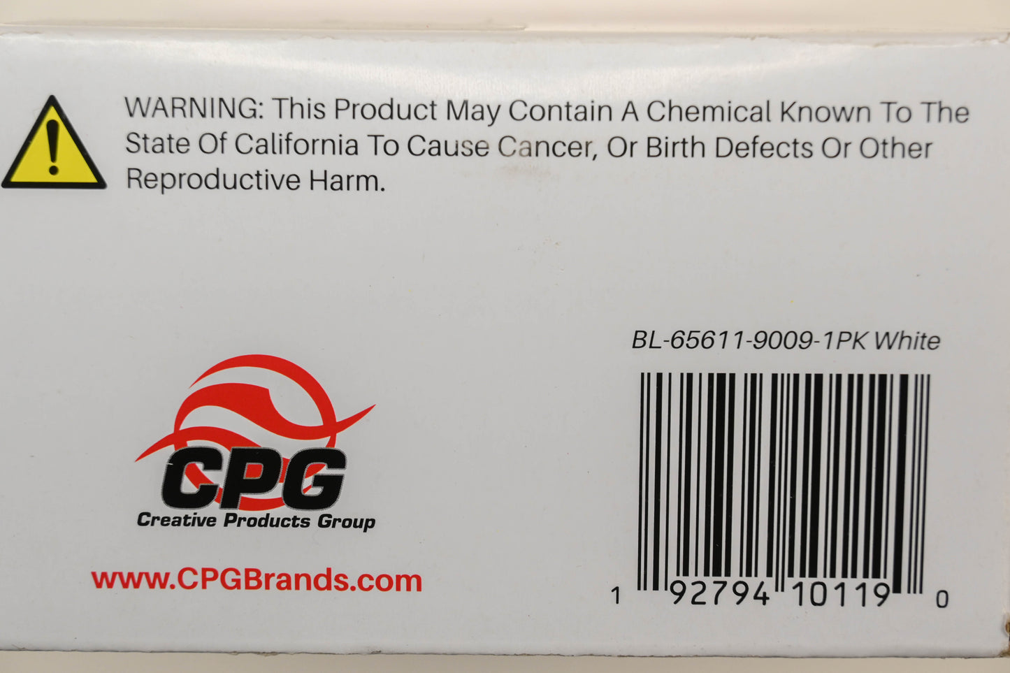 CPG BL-65611-9009-1PK White, BL-65611-9009-1PK Bar Lock Kit NOS
