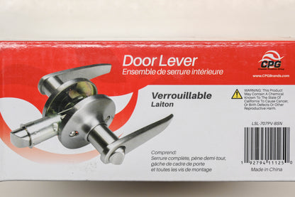 CPG LSL-707PV-BSN Locking Door Lever Kit NOS
