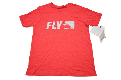 Fly Racing 352-0527YS Small Red/Grey Youth Primary T-Shirt NOS