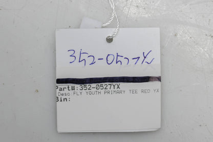 Fly Racing 352-0527YX Extra-Large Red/Grey Youth Primary T-Shirt NOS