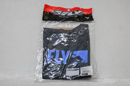 Fly Racing 352-0523YL Large Charcoal/Blue Youth Primary T-Shirt NOS