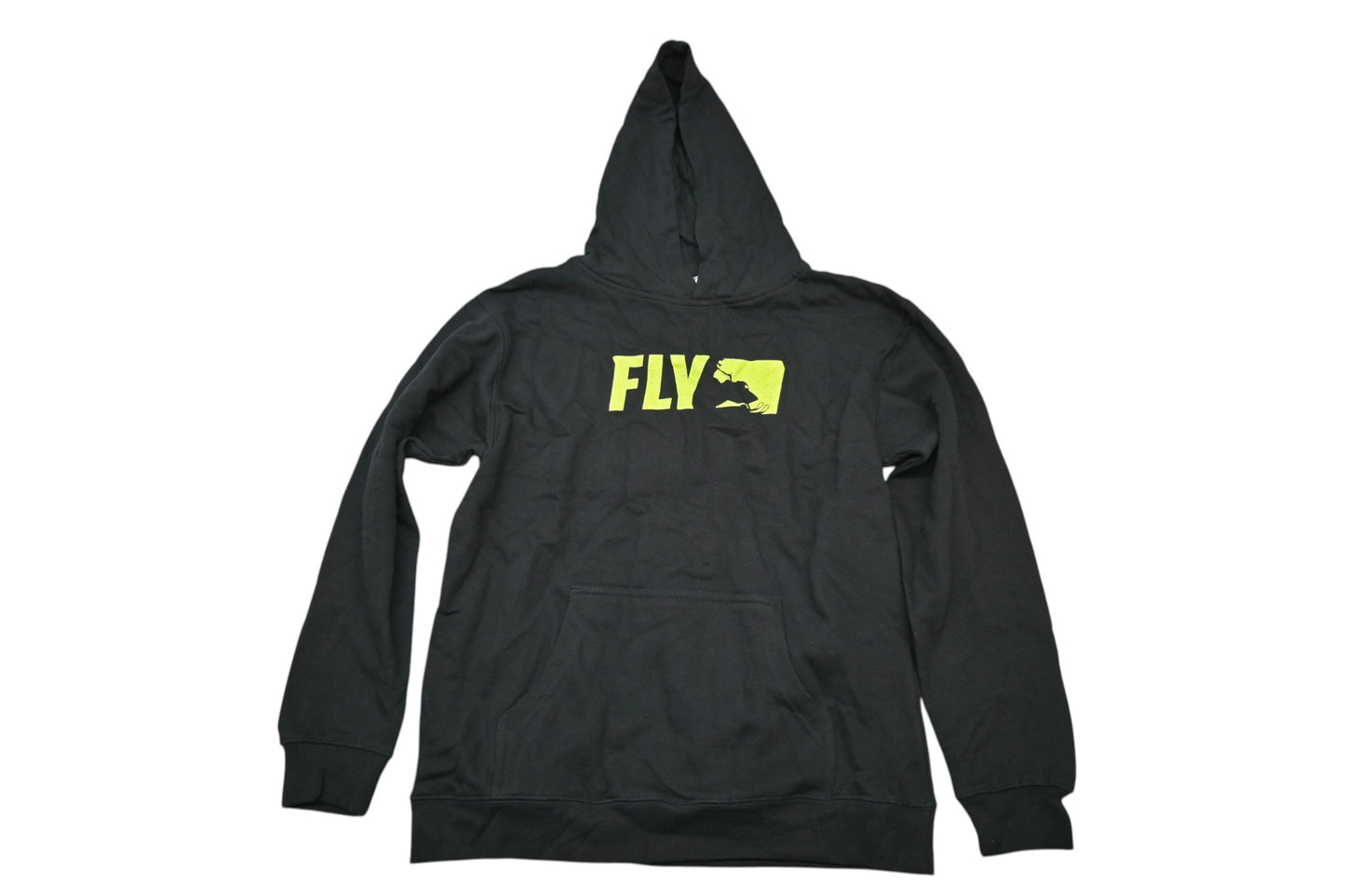 Fly Racing 354-0166YL Large Black/Hi-Vis Youth Primary Hoodie NOS