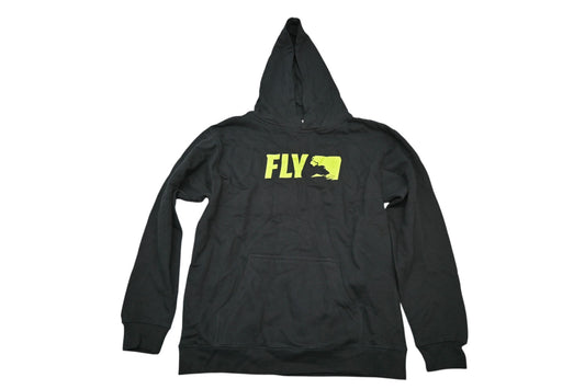 Fly Racing 354-0166YL Large Black/Hi-Vis Youth Primary Hoodie NOS