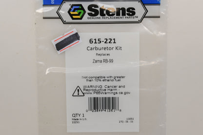 Stens 615-221, RB-99 Carburetor Repair Kit NOS
