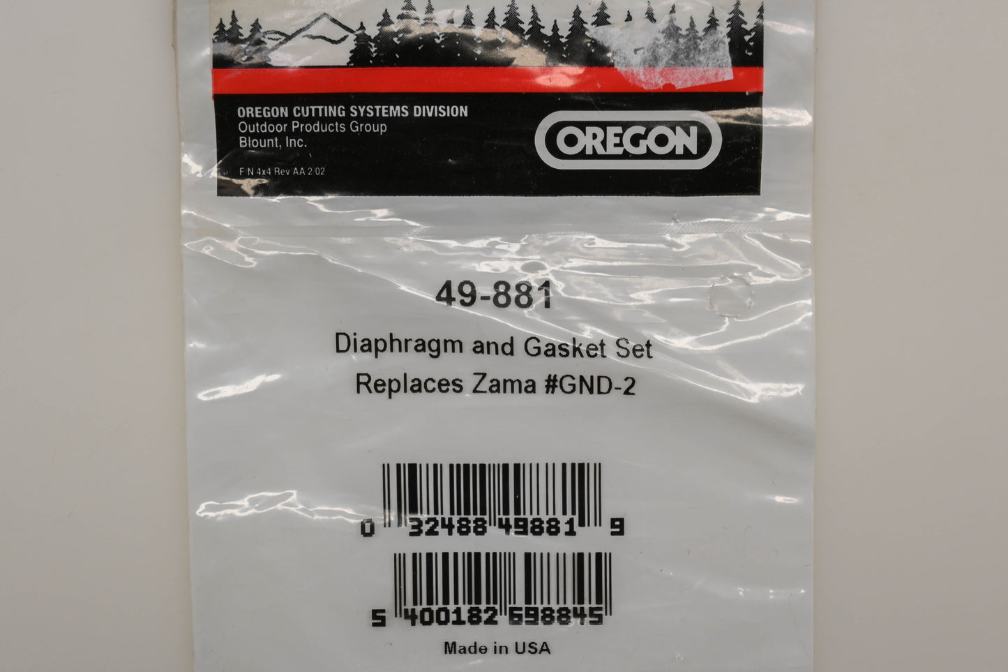 Oregon 49-881, GND-2 Carburetor Repair Kit NOS