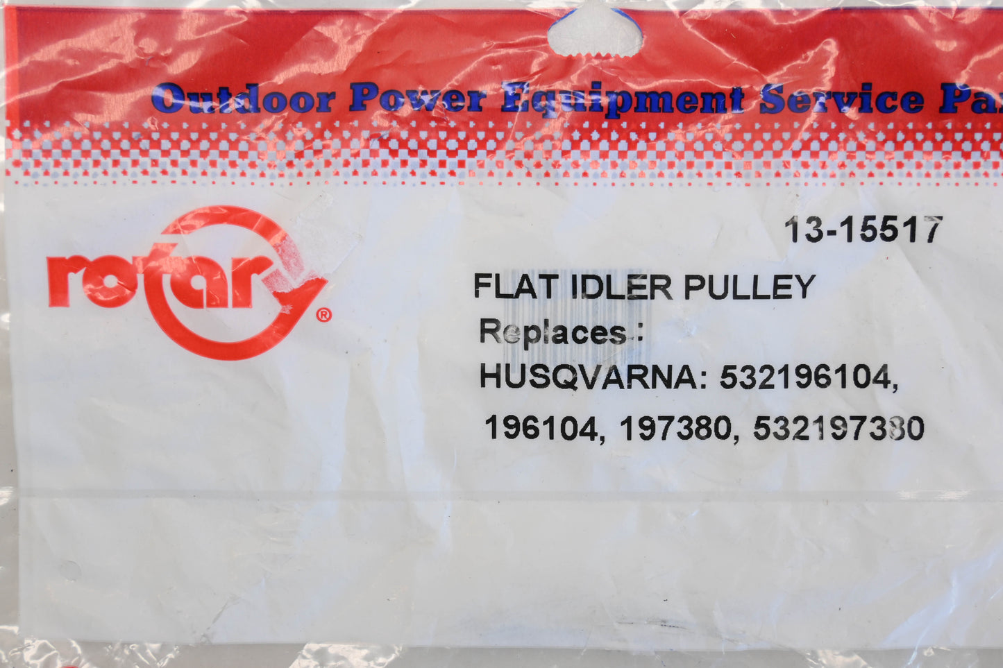 Rotary 13-15517, 532196104, 196104 1-5/8" x 5-3/8" x 7/16" Flat Idler Pulley NOS