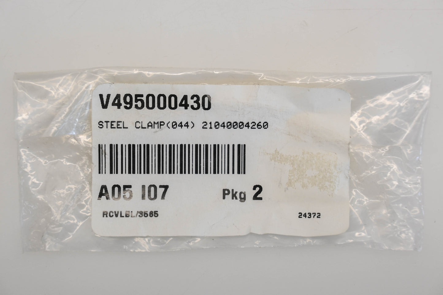 New OEM Echo V495000430, 21040004260 Steel Hose Clamps Qty 2 NOS
