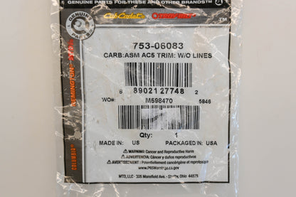 MTD 753-06083 Carburetor NOS