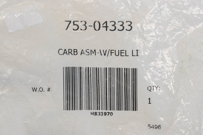 MTD 753-04333 Carburetor Kit NOS