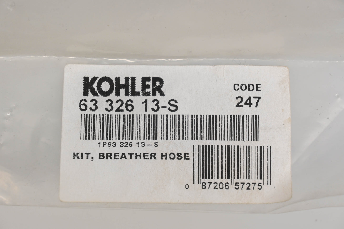 Kohler 63 326 13-S, 6332613S Breather Hose Kit NOS