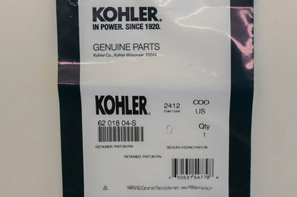 Kohler 62 018 04-S, 6201804S Piston Pin Retainer NOS