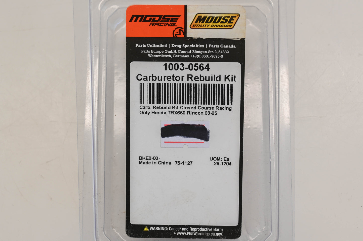 Moose Racing 1003-0564 Carburetor Repair Kit NOS