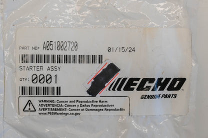 New OEM Echo A051002720 Recoil Starter Assembly NOS