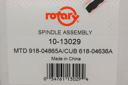 Rotary 10-13029, 756-04356, 918-04636 Spindle Assembly NOS