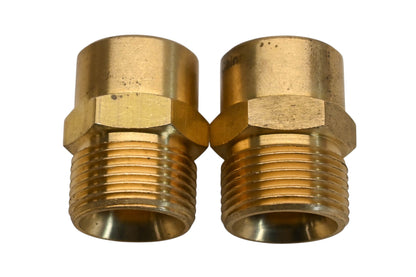 Rotary 48-9447, 8102.6003.00, 8102.6001.00 M22-1.5 x 3/8" x FPT Brass Couplers Qty 2 NOS