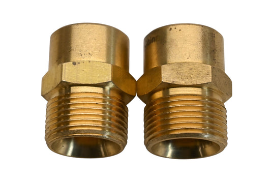Rotary 48-9447, 8102.6003.00, 8102.6001.00 M22-1.5 x 3/8" x FPT Brass Couplers Qty 2 NOS