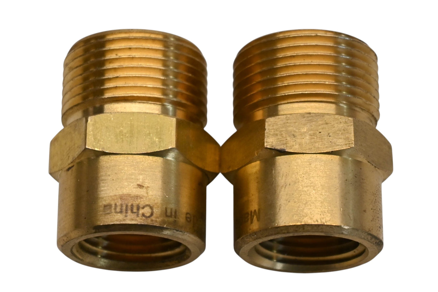 Rotary 48-9447, 8102.6003.00, 8102.6001.00 M22-1.5 x 3/8" x FPT Brass Couplers Qty 2 NOS