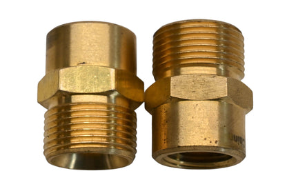 Rotary 48-9447, 8102.6003.00, 8102.6001.00 M22-1.5 x 3/8" x FPT Brass Couplers Qty 2 NOS