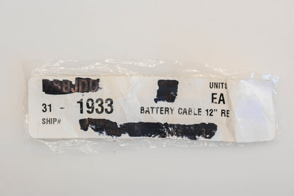 Rotary 31-1933 12" Red Battery Cable NOS