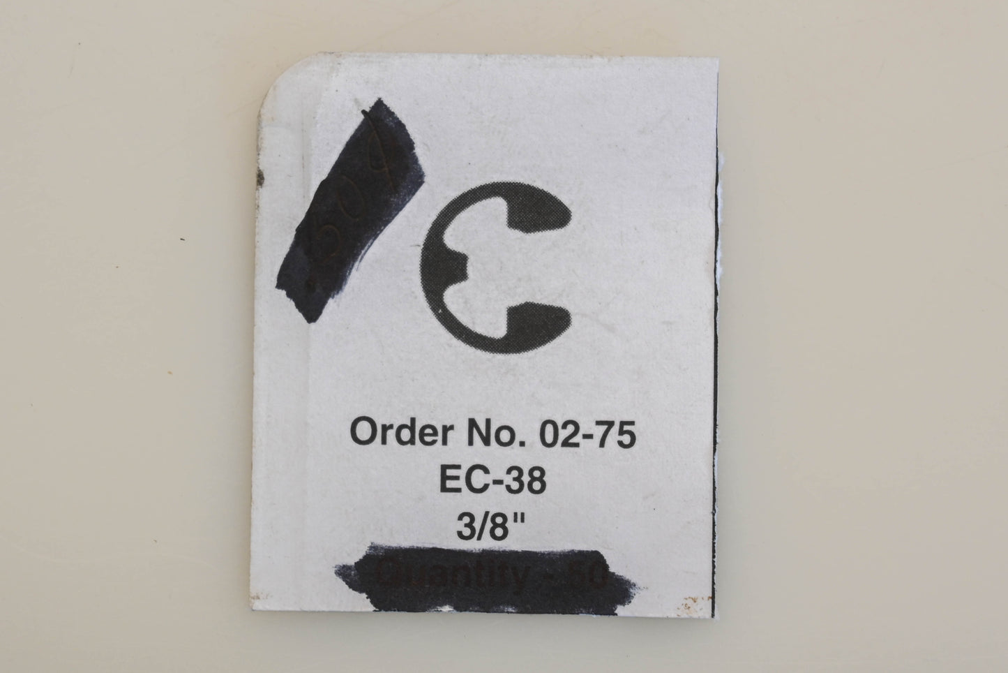 Rotary 02-75, EC-38 3/8" E-Clips Qty 2 NOS