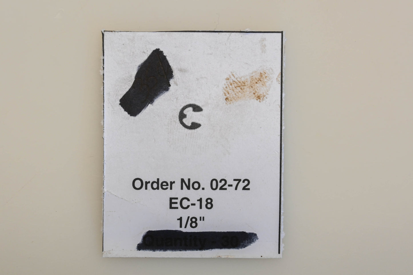 Rotary 02-72, EC-18 1/8" E-Clips Qty 2 NOS