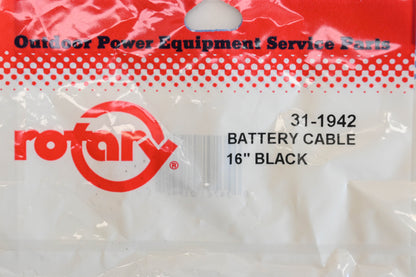 Rotary 31-1942 16" Black Battery Cable NOS