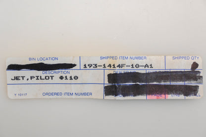 New OEM Yamaha 193-1414F-10-A1 #110 Pilot Jet NOS