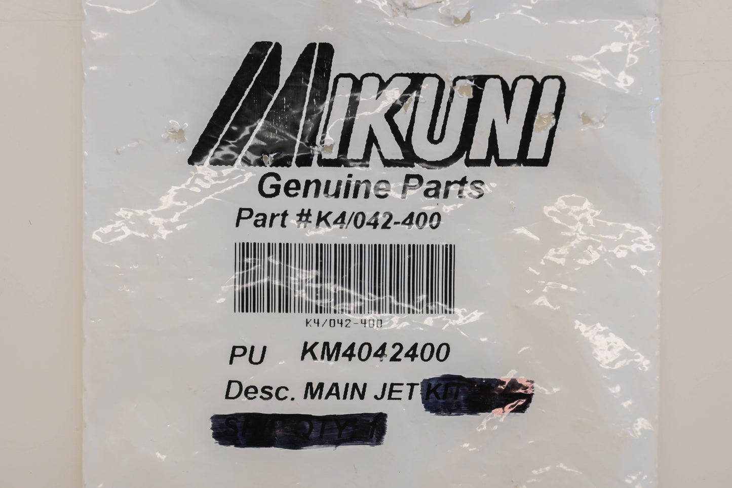 Mikuni K4/042-400 #400 Hex Main Jet NOS