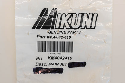 Mikuni K4/042-410 #410 Hex Main Jet NOS