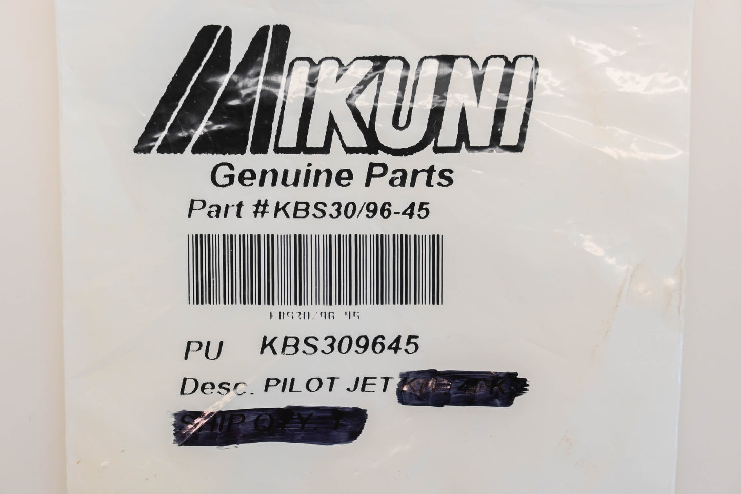 Mikuni KBS30/96-45 #45 Pilot Jet NOS