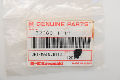 New OEM Kawasaki 92063-1117 #112 Main Jets Qty 4 NOS