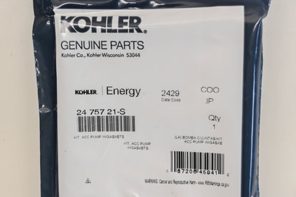 Kohler 24 757 21-S, 2475721S Carburetor Accelerator Pump Repair Kit NOS
