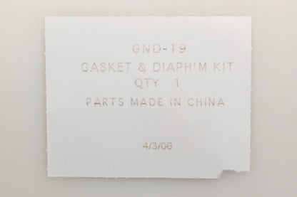 Zama GND-19 Gasket & Diaphragm Kit NOS