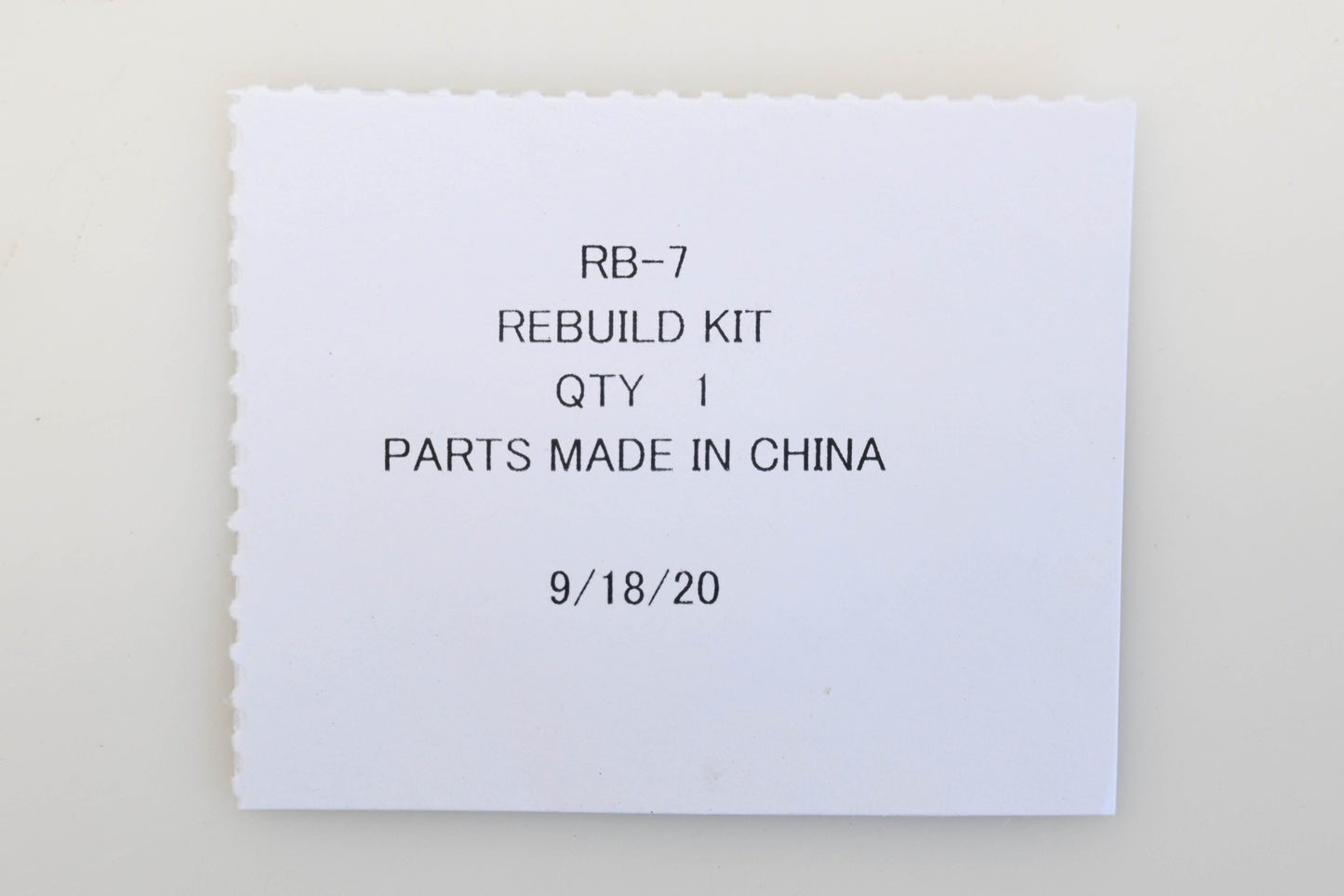 Zama RB-7 Carburetor Repair Kit NOS